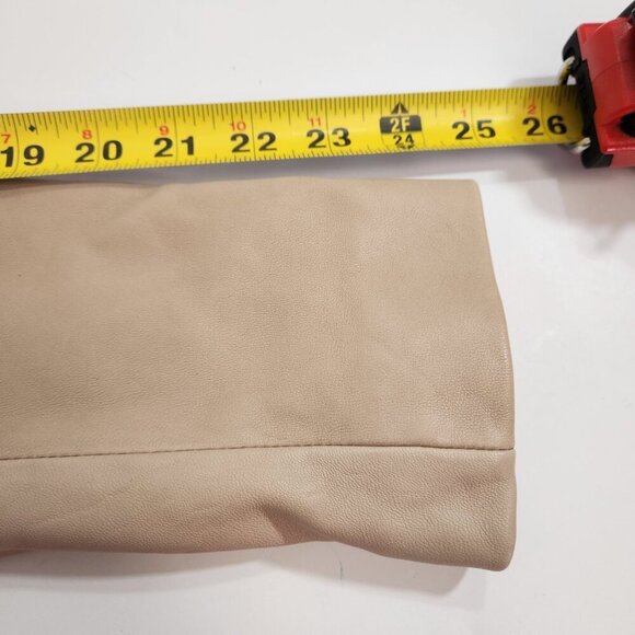 Calvin Klein Women's Moto Tan Genuine Leather Jacket Size Small - Picture 14 of 15